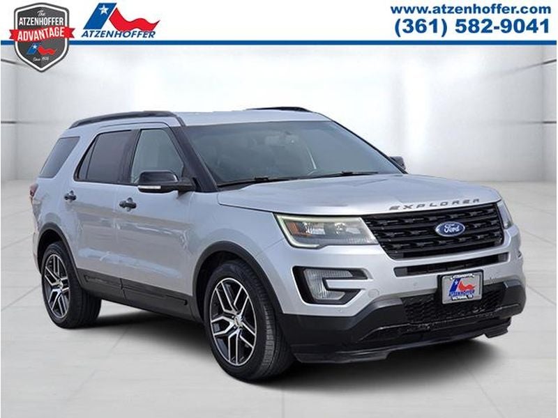 2017 Ford Explorer Sport in Silver — front three-quarter view