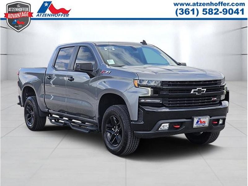 2022 Chevrolet Silverado 1500 LTD LT Trail Boss in Satin Steel Metallic — front three-quarter view