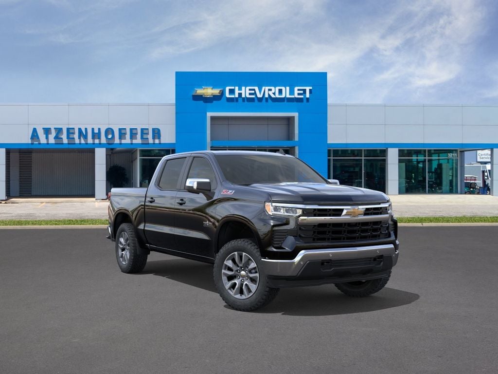 2026 Chevrolet Silverado 1500 LT in Black — front three-quarter view