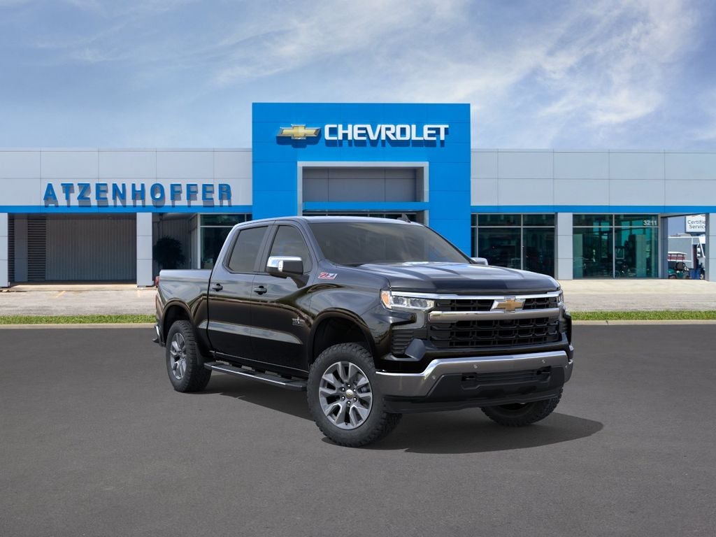 2026 Chevrolet Silverado 1500 LT in Black — front three-quarter view