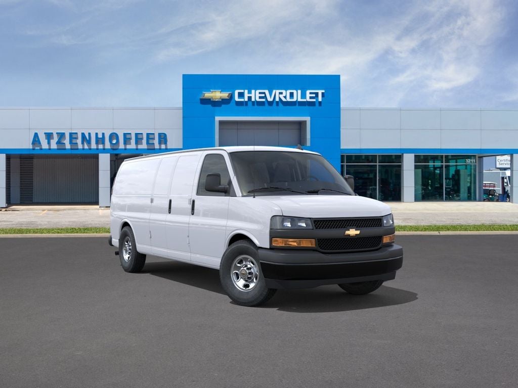 2025 Chevrolet Express Cargo WT in Summit White — front three-quarter view