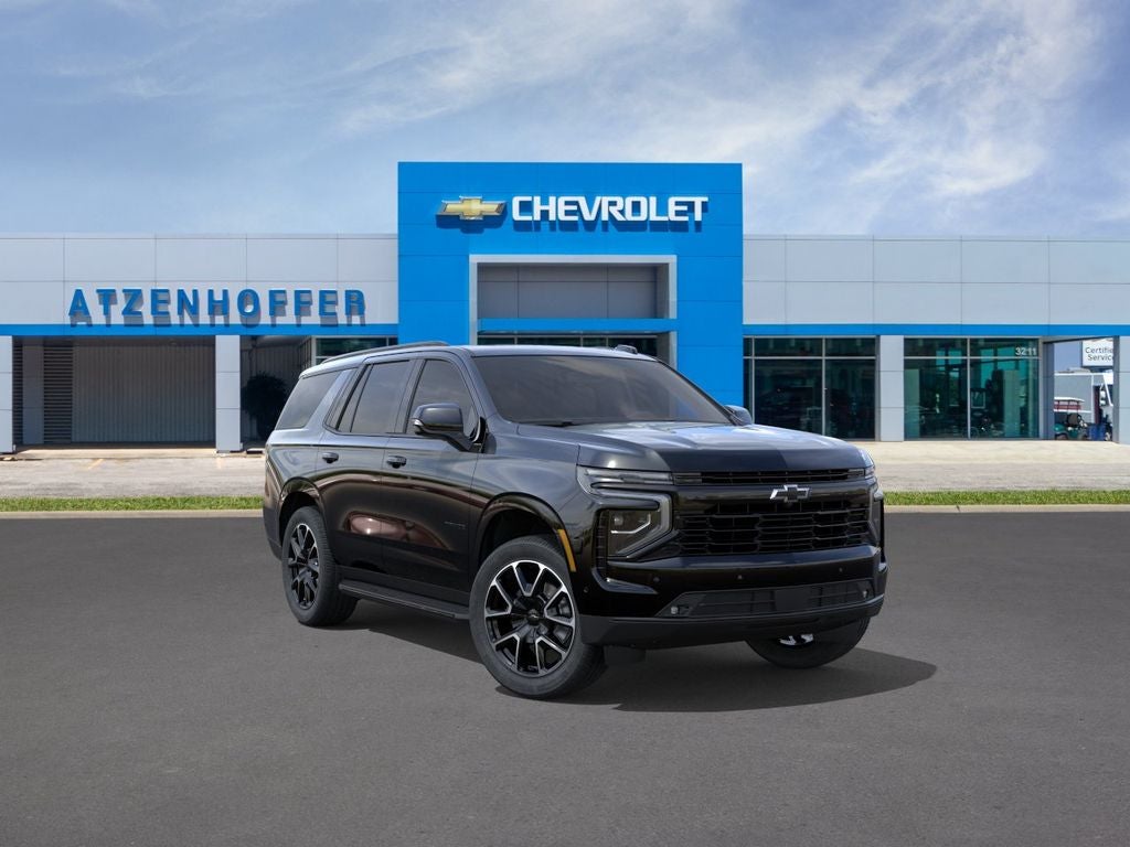2026 Chevrolet Tahoe RST in Black — front three-quarter view
