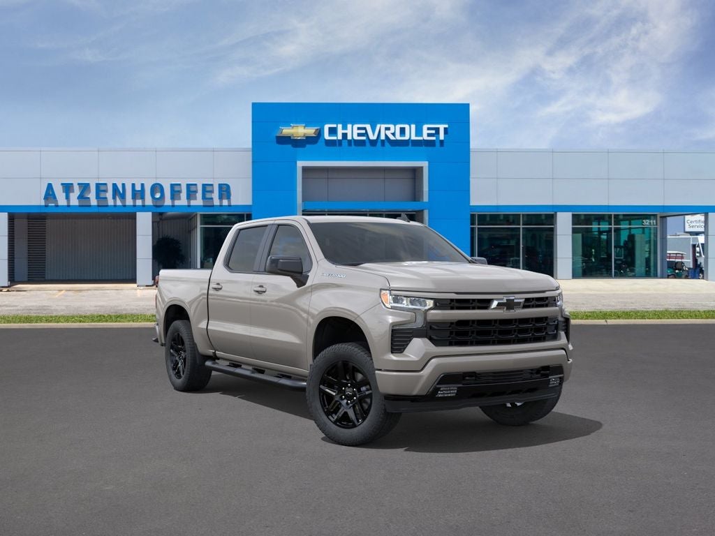 2026 Chevrolet Silverado 1500 RST in White Sands — front three-quarter view