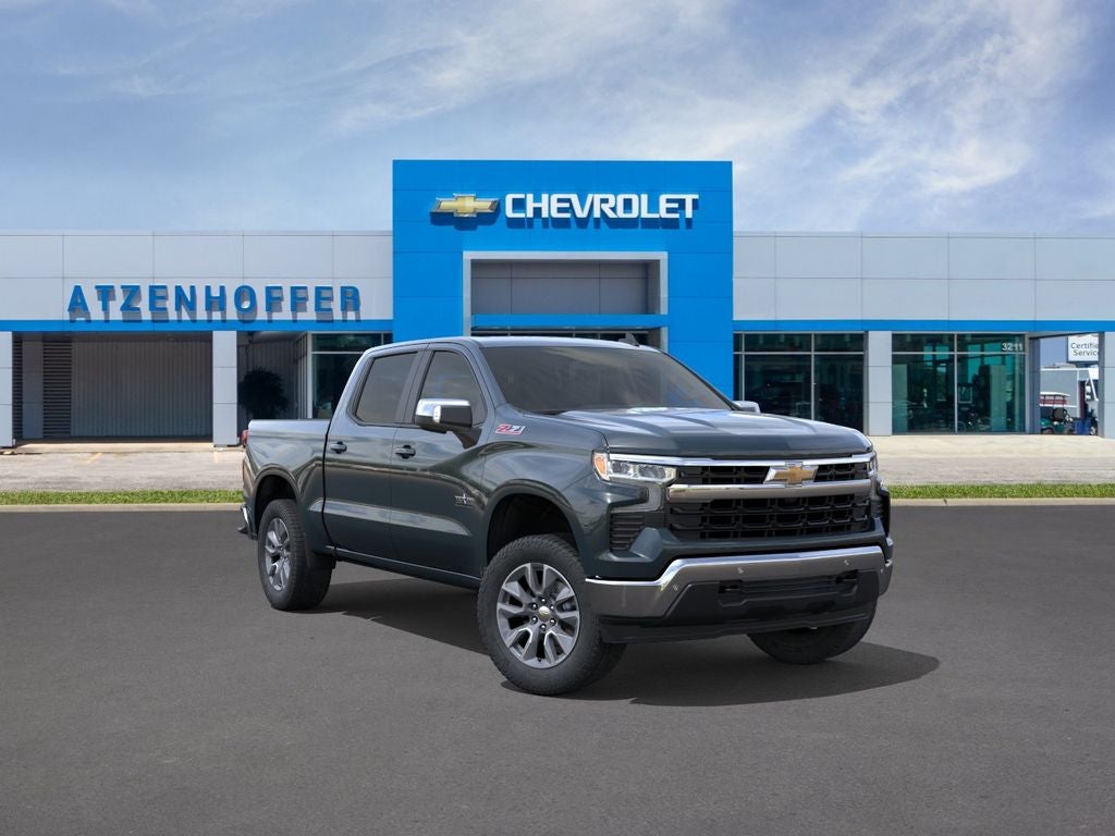 2026 Chevrolet Silverado 1500 LT in Cypress Gray — front three-quarter view