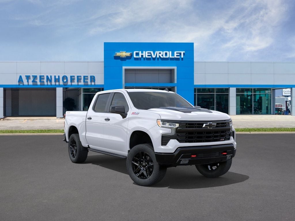 2026 Chevrolet Silverado 1500 LT Trail Boss in Summit White — front three-quarter view