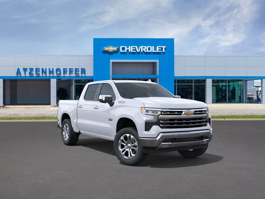2026 Chevrolet Silverado 1500 LTZ in Polar White Tricoat — front three-quarter view