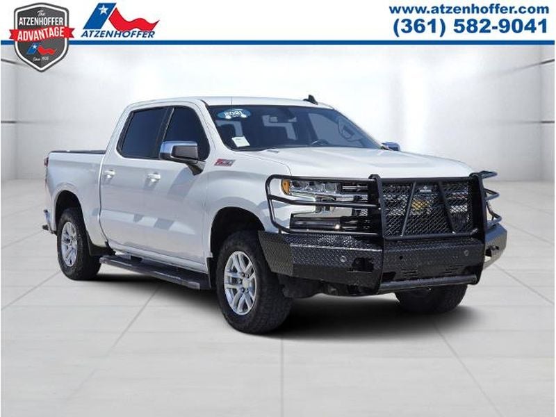 2021 Chevrolet Silverado 1500 LT in Summit White — front three-quarter view