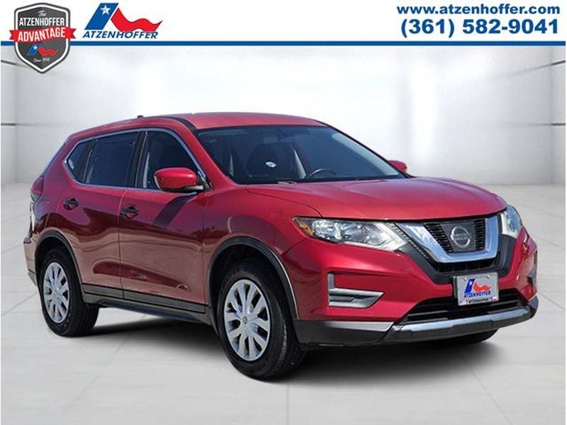 2017 Nissan Rogue S in Palatial Ruby — front three-quarter view