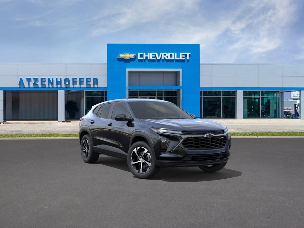 2026 Chevrolet Trax 1RS in Mosaic Black Metallic — front three-quarter view