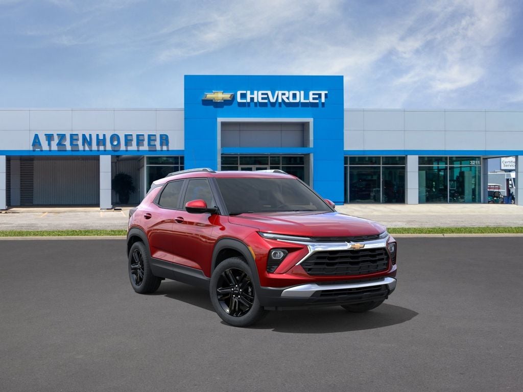 2026 Chevrolet Trailblazer LT in Apex Red — front three-quarter view